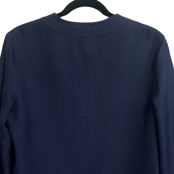 Gucci Uniform Linen Blend Blazer Jacket with Brass Buttons Navy Blue Size EU 44 - Picture 4 of 16